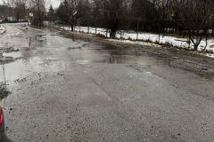 Asflaltowany odcinek ulicy Małkowskiego