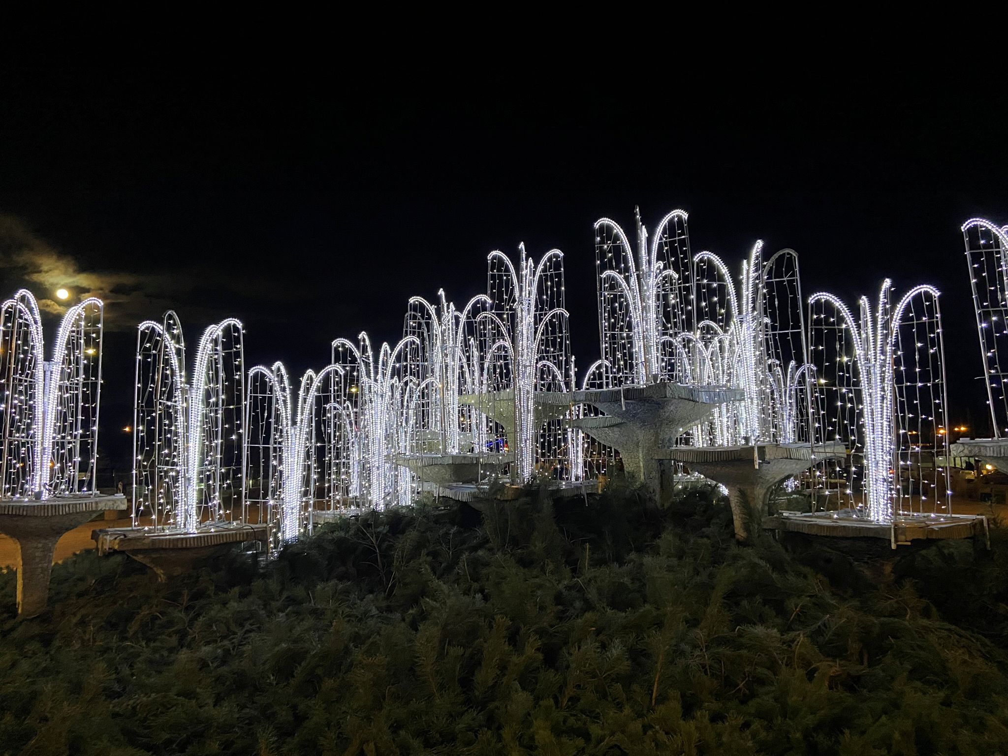 Świąteczna iluminacja 2021 - fontanna
