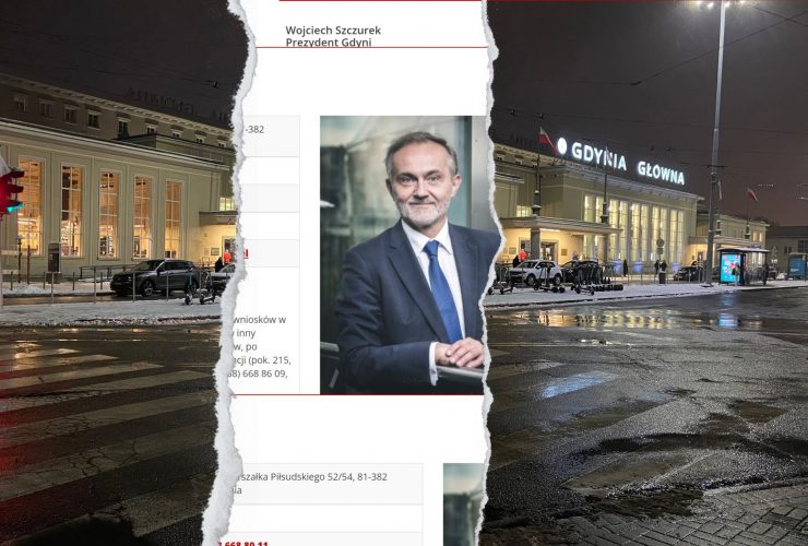 Kolaż: Wojciech Szczurek oraz gdyński dworzec