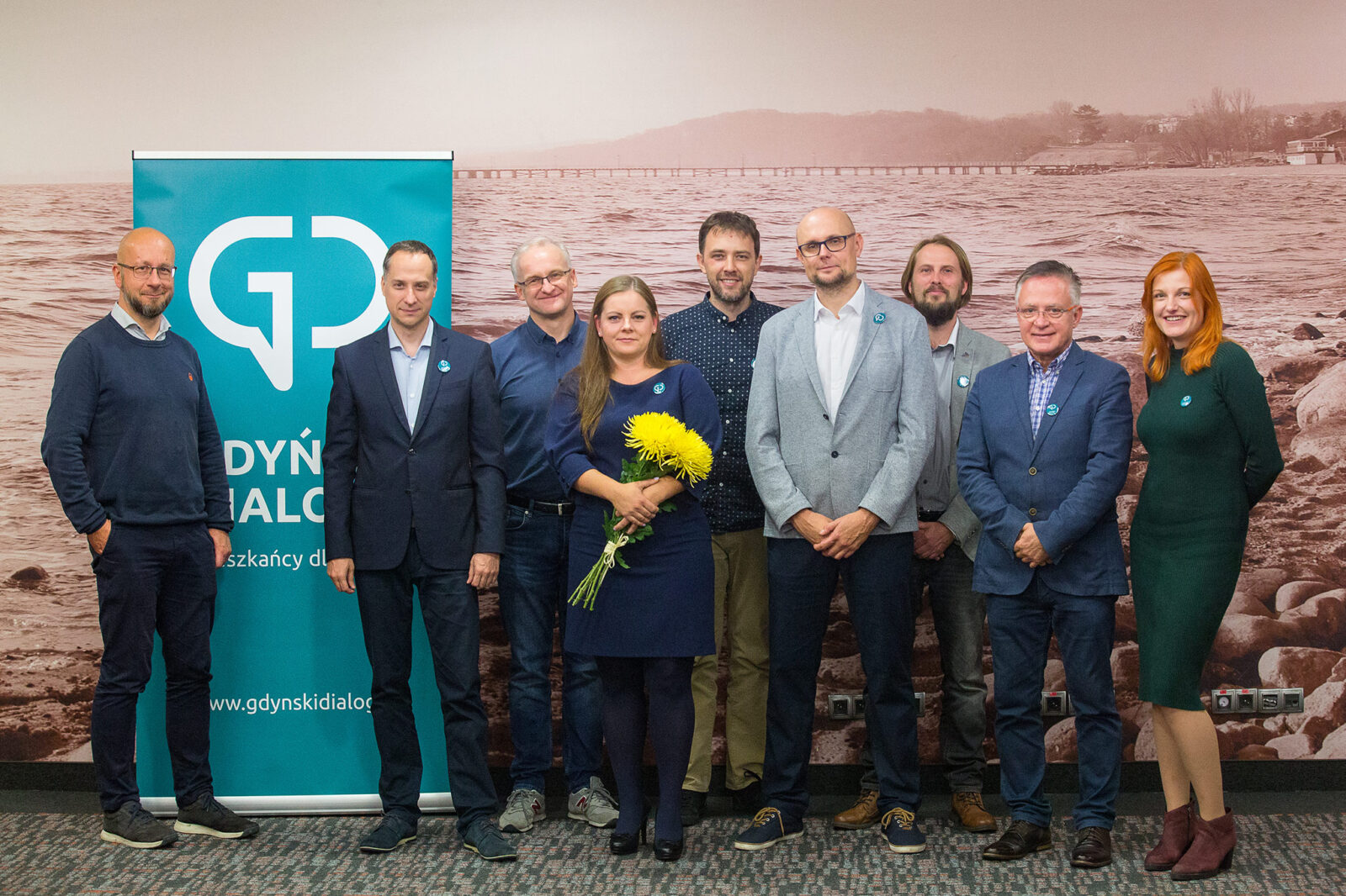 Członkowie Gdyńskiego Dialogu w dzień ogłoszenia wyników prawyborów - 25.10.2023 r. w Hotelu Nadmorskim w Gdyni