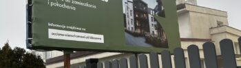 Billboard reklamujące inwestycję na Zbożowej